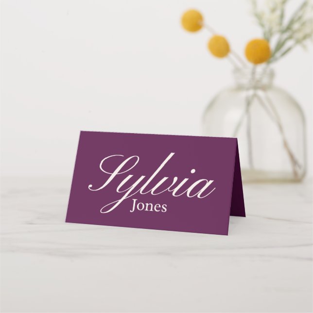 Asiento Tarjeta de acompañante de mesa plegable para boda  (Anverso)