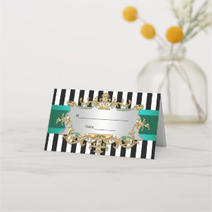 Asiento Tarjeta de acompañante DIY BG Blanca con franja, c