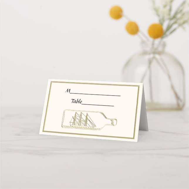 Asiento Tarjeta de acompañante Ship in a Bottle Oro - Marf (Reverso)