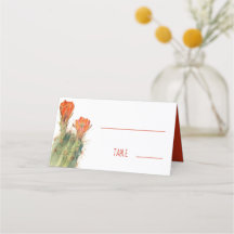 Tarjeta de boda acuarela Cactus Floral Rojo  