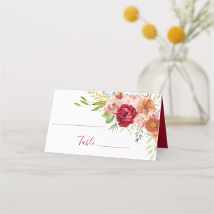 Asiento Tarjeta de Boda para caber en el 