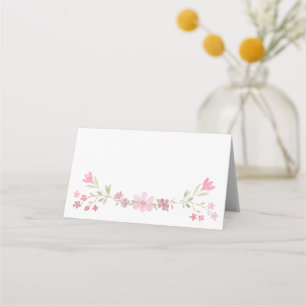 Asiento Tarjeta de colocación de flores rosadas