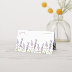 Asiento Tarjeta de colocación de mesa de lavanda o tarjeta