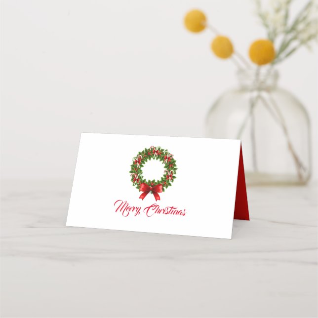 Asiento Tarjeta de colocación de navidades (Anverso)