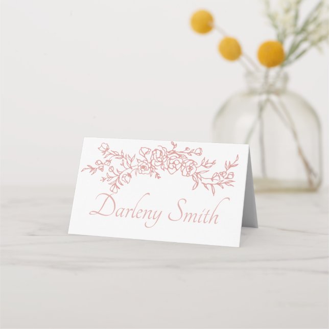 Asiento Tarjeta de colocación simple Minimalista (Anverso)