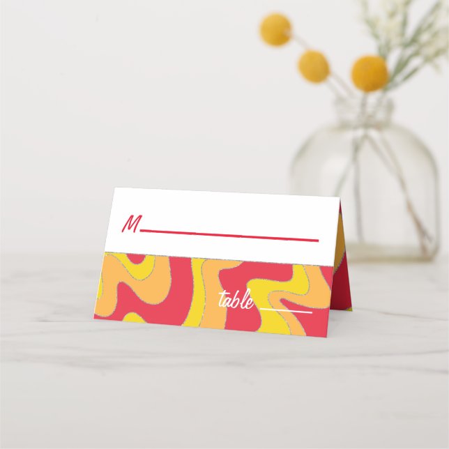 Asiento Tarjeta de color Purpurinoso Bar an Bat Mitzvah (Anverso)