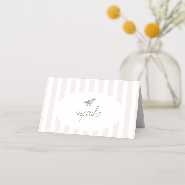 Asiento Tarjeta de comida de cumpleaños para niña con T Re (Anverso)