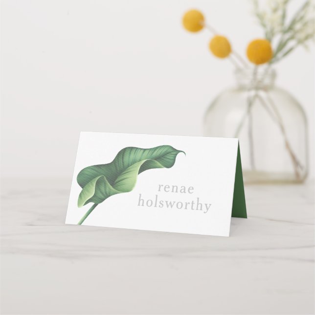 Asiento Tarjeta de escolta tropical, boda tropical (Reverso)