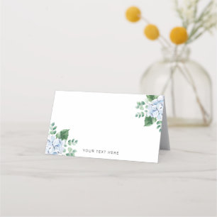 Asiento Tarjeta de Escort de la tarjeta azul Hydrangea ple