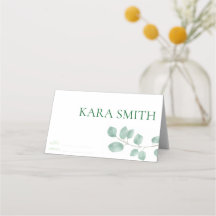 Tarjeta de invitado Eucalyptus Modern Boda