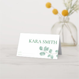Asiento Tarjeta de invitado Eucalyptus Modern Boda