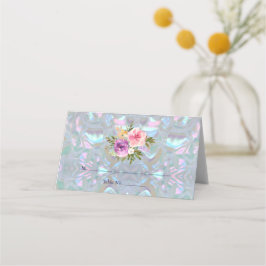 Asiento Tarjeta de invitado Faux Mother of Pearl Place