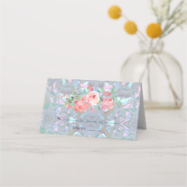 Asiento Tarjeta de invitado Faux Mother of Pearl Place