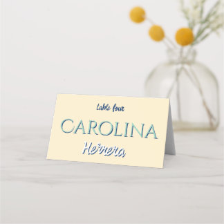 Asiento Tarjeta de invitado minimalista con franja de crem