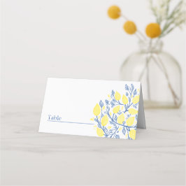 Asiento Tarjeta de lugar azul y amarillo brillante