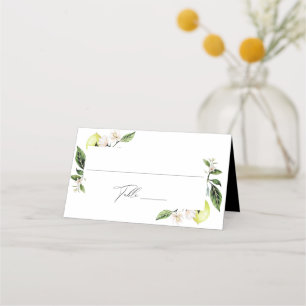 Asiento Tarjeta de lugar Boda de lemones botánicos
