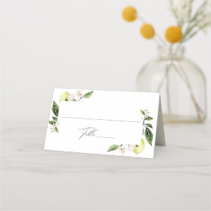 Asiento Tarjeta de lugar Boda de lemones botánicos