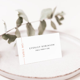 Asiento Tarjeta de lugar Boda plegado Naranja quemado mode