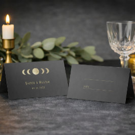 Asiento Tarjeta de lugar de boda art déco celestial
