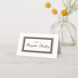 Asiento Tarjeta de lugar de boda blanco