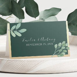 Asiento Tarjeta de lugar de boda botánica acuarela