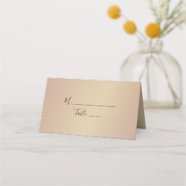 Asiento Tarjeta de lugar de boda con guión moderno de colo