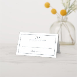 Asiento Tarjeta de lugar de boda con monograma clásico