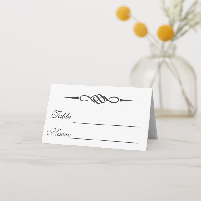 Asiento Tarjeta de lugar de boda con nudo celta (Anverso)