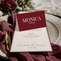 Tarjeta de lugar de boda de Borgoña
