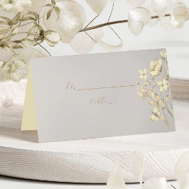 Asiento Tarjeta de lugar de boda de flores silvestres boho