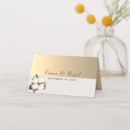 Asiento Tarjeta de lugar de boda de oro moderno