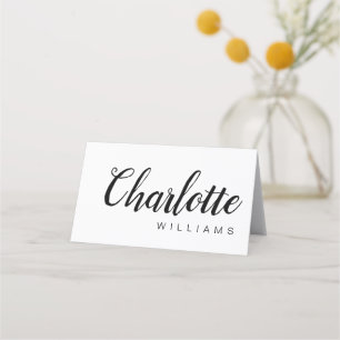 Asiento Tarjeta de lugar de Boda de script