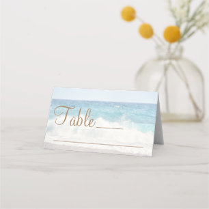 Asiento Tarjeta de lugar de boda en la playa Boda junto al