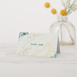 Asiento Tarjeta de lugar de boda | Eucalipto Verde Salvia 