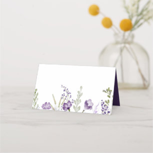 Asiento Tarjeta de lugar de boda floral de flor silvestre 