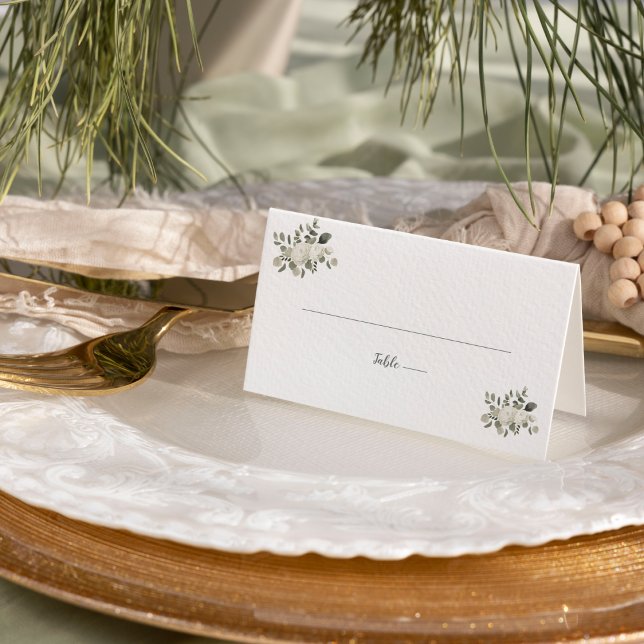 Asiento Tarjeta de lugar de Boda floral de invierno (Subido por el creador)