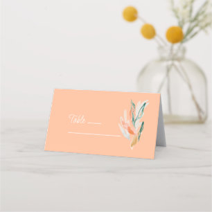Asiento Tarjeta de lugar de Boda floral de resumen de colo