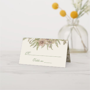 Asiento Tarjeta de lugar de Boda floral Ginkgo Watercolor