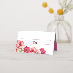 Asiento Tarjeta de lugar de Boda floral tropical