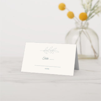 Asiento Tarjeta de lugar de boda minimalista con rama de o