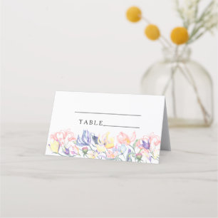 Asiento tarjeta de lugar de boda - regadera de novia de fl