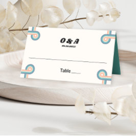 Asiento Tarjeta de lugar de Boda retro vintage