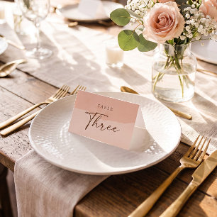 Asiento Tarjeta de Lugar de Boda Simple y Elegante Rosa