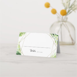 Asiento Tarjeta de lugar de Boda tropical de destino geomé