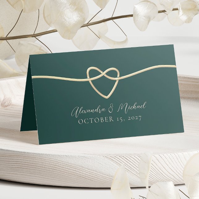 Asiento Tarjeta de lugar de boda verde esmeralda (Subido por el creador)