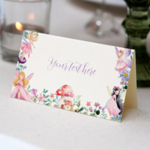Asiento Tarjeta de lugar de fiesta de cumpleaños del Chica