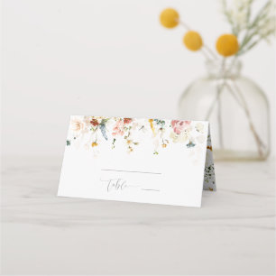 Asiento Tarjeta de lugar de flores botánicas para ducha de