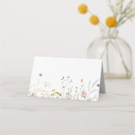 Asiento Tarjeta de lugar de flores silvestres Boda