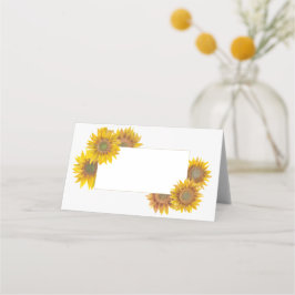 Asiento Tarjeta de lugar de girasoles pintados a mano