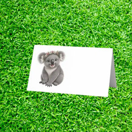 Asiento Tarjeta de lugar de koala pequeño